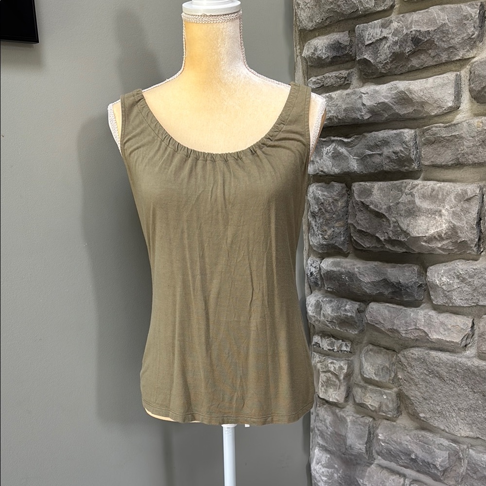 Olive Green Sleeveless Women's Top, Talbots, MP